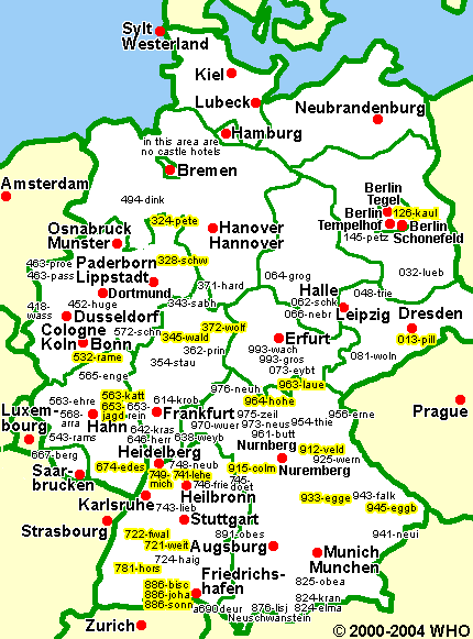 Map of Germany burgen-schloesser-430-7,  2000-2002 WHO
